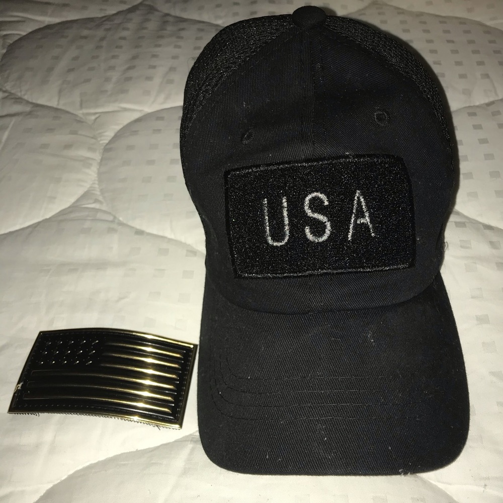 Baseball Cap with Removable Patch - Picture 3 of 3